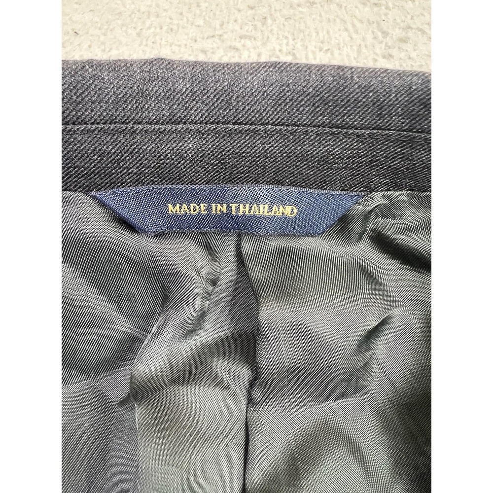 Brooks Brothers Blazer Mens 50L Charcoal Gray 100% Wool Two Button Double Vent - Picture 11 of 16